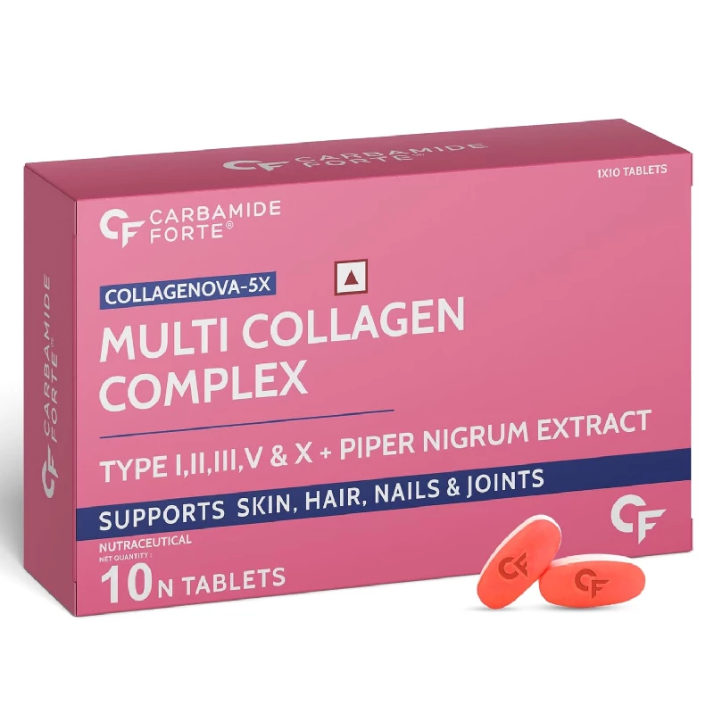 Carbamide Forte Hydrolyzed Multi Collagen Peptide with all 5 Types of Collagen, 50 g-1.webp